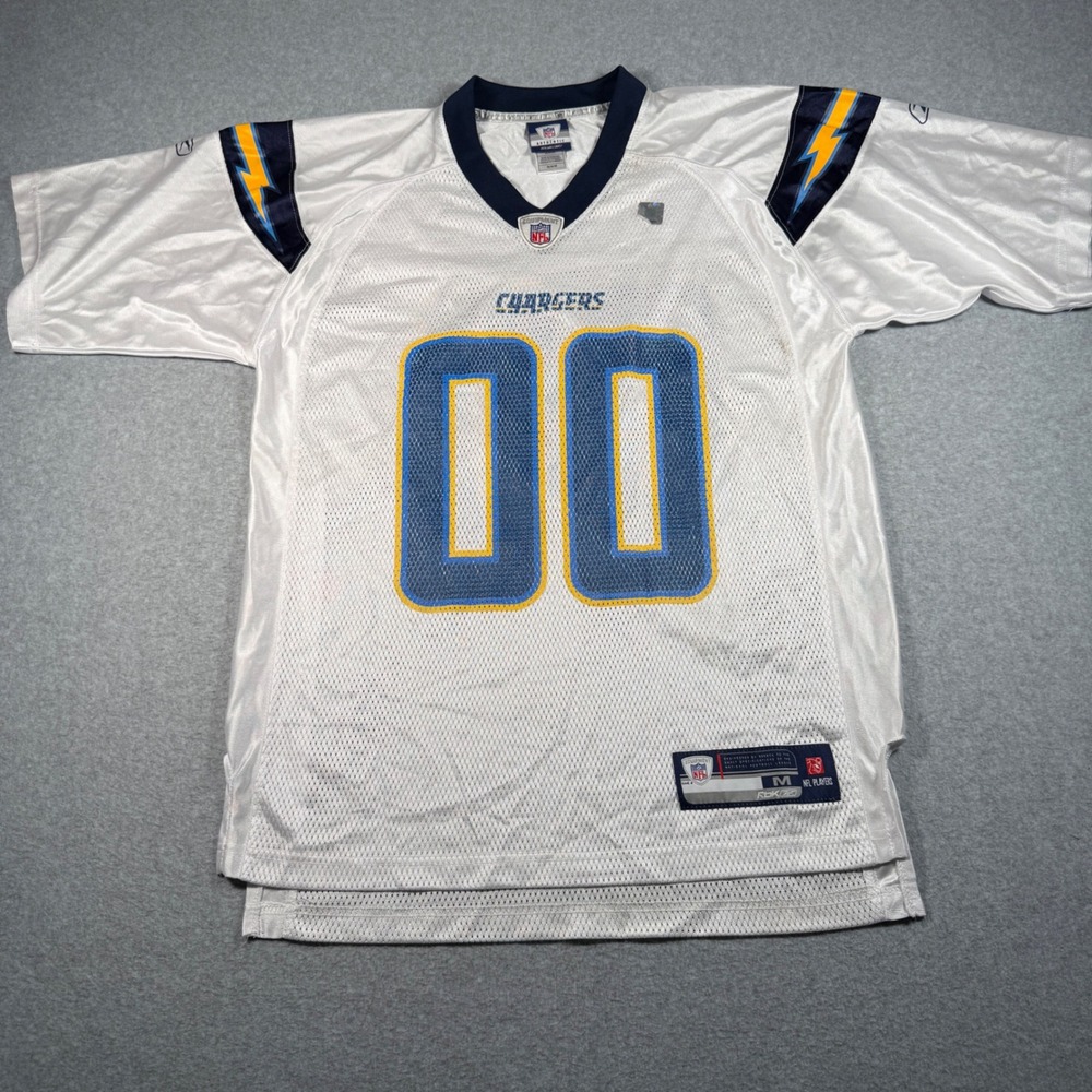 Reebok San Diego Chargers NFL Jersey White Mens Medium 00 Football Authentic